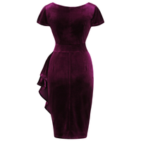 Thumbnail for Elsie Dress - Plum Velvet, Lady V London