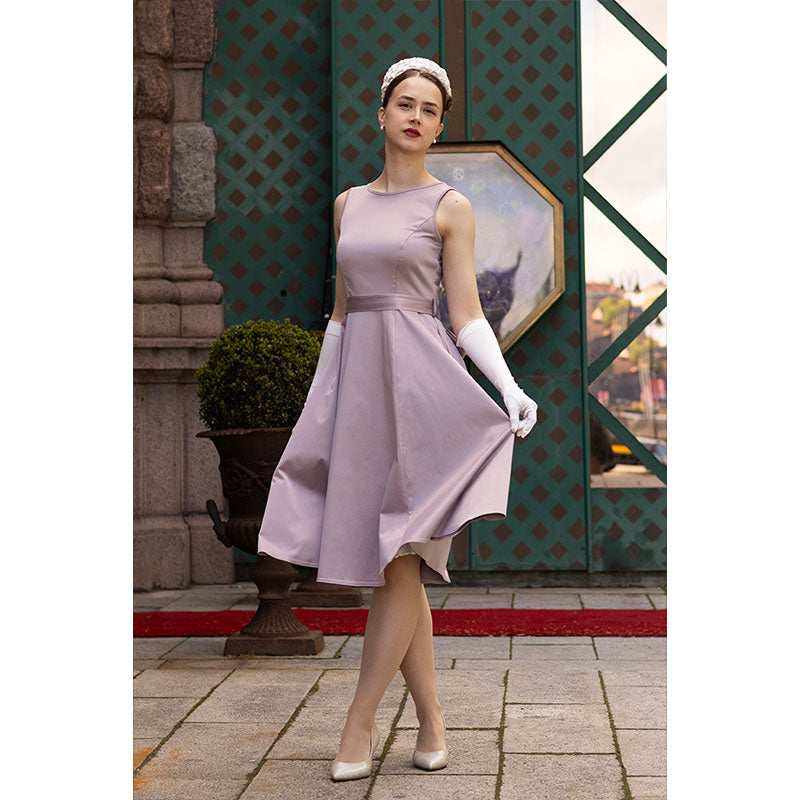 Hepburn Dress - Rose Quartz Sateen