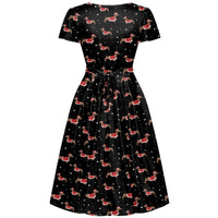 Thumbnail for Lyra Dress - Santa Sausage Dogs