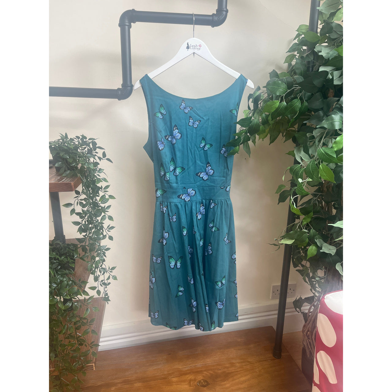 Tea Dress - Teal Butterfly (18), Lady V London