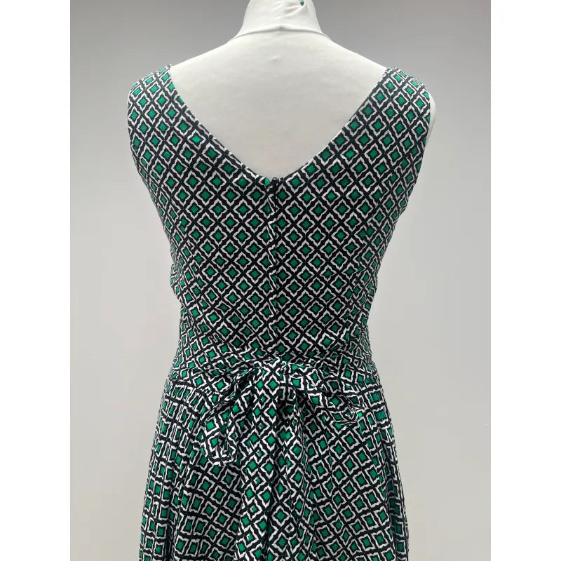 Tea Dress - Retro Geometric Green (10), Lady V London
