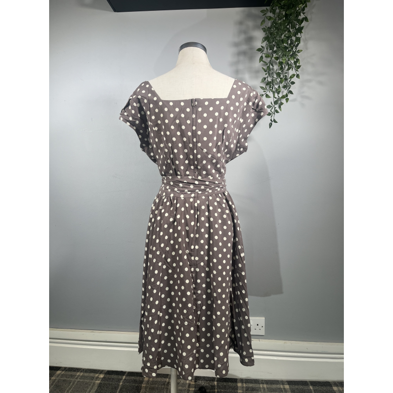 Swing Dress - Mocha Polka (22), Lady V London