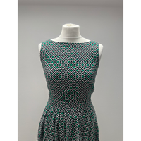 Thumbnail for Tea Dress - Retro Geometric Green (10), Lady V London