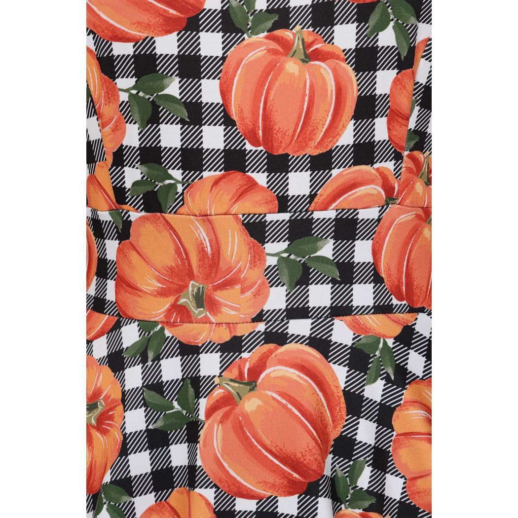 Betty Dress - Pumpkin Gingham, Lady V London