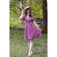 Thumbnail for Lyra - Mini Dress - Smoky Pink