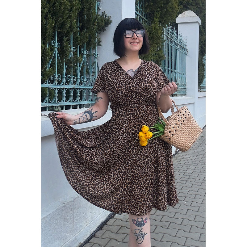 Lyra Dress - Leopard Hearts