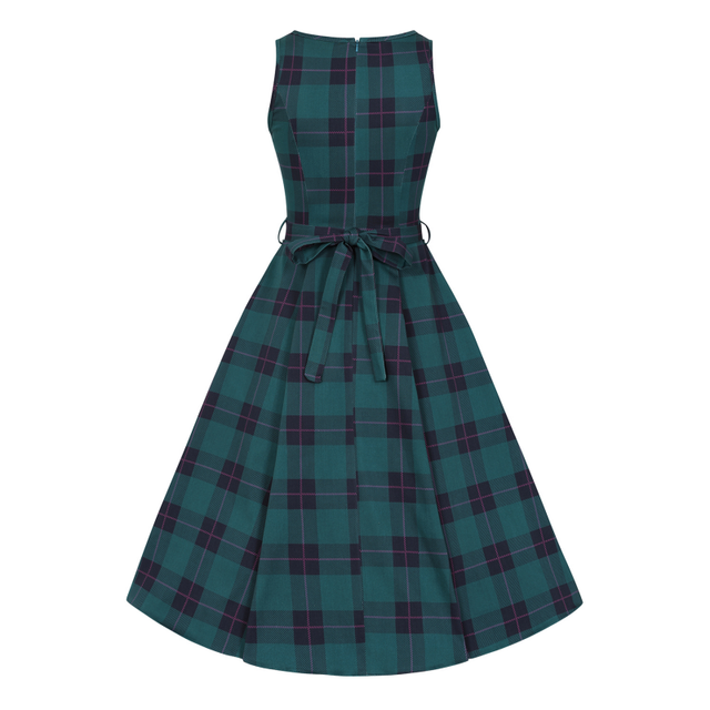 Hepburn Dress - Tartan, Lady V London