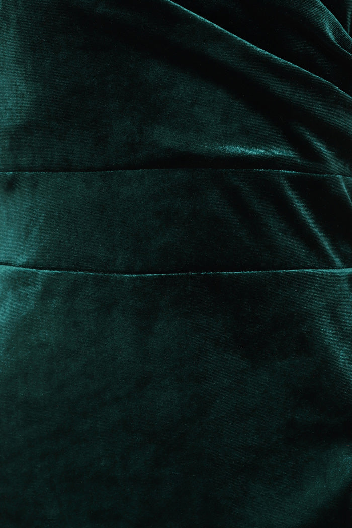 Elsie Dress - Emerald Velvet, Lady V London