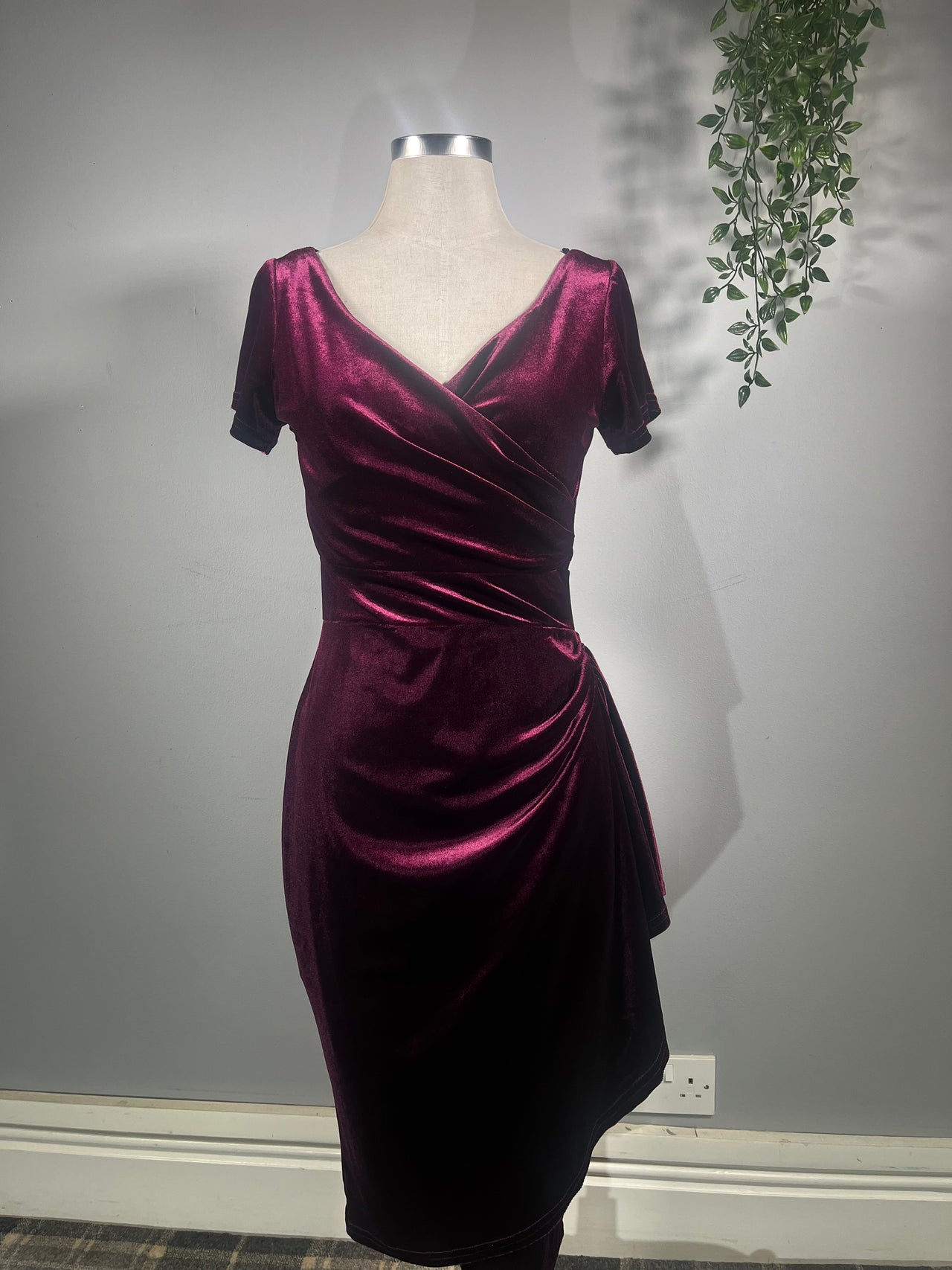 Elsie Dress - Plum Velvet (10)