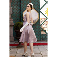 Thumbnail for Hepburn Dress - Rose Quartz Sateen