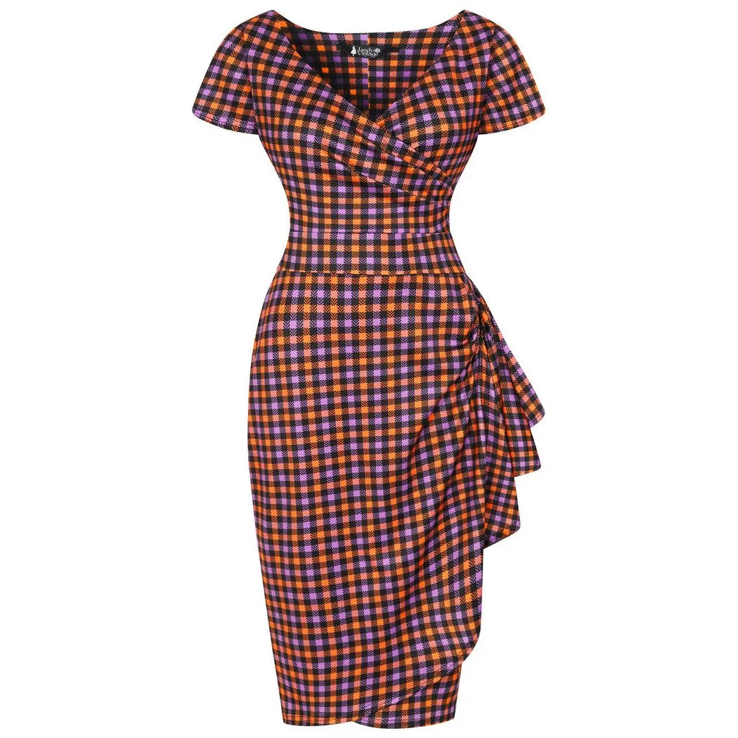 Elsie Dress - Halloween Gingham, Lady V London