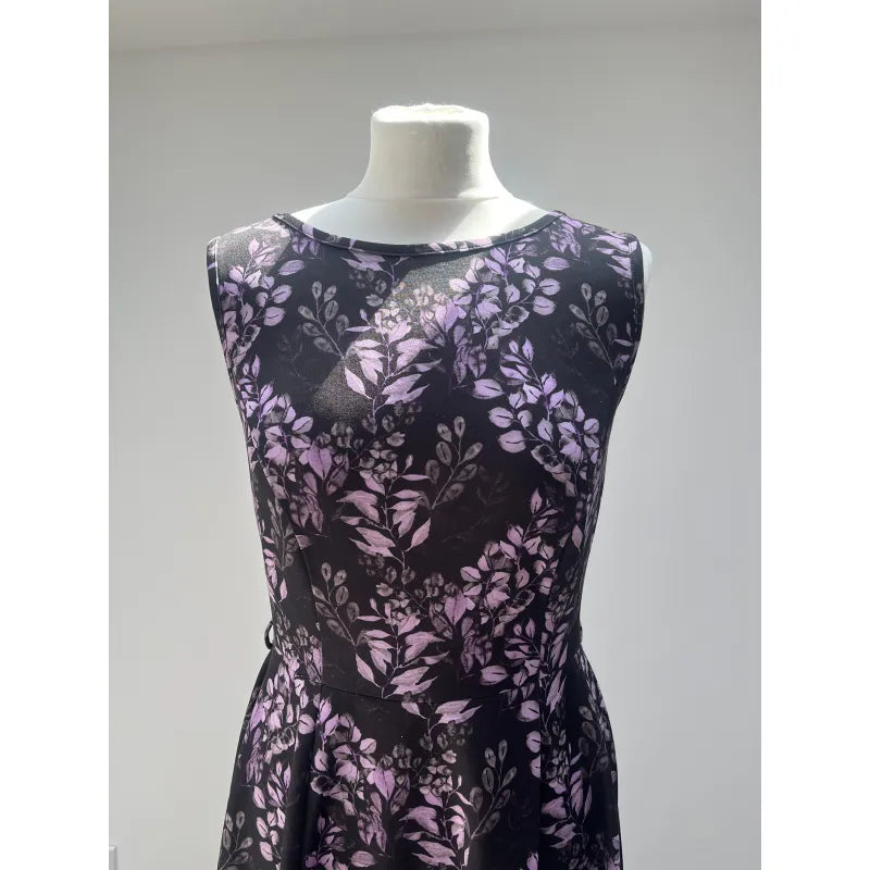 Hepburn Dress - Purple Woodlands (10), Lady V London