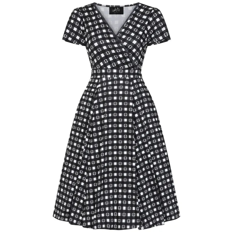 Lyra Dress - Skull Gingham