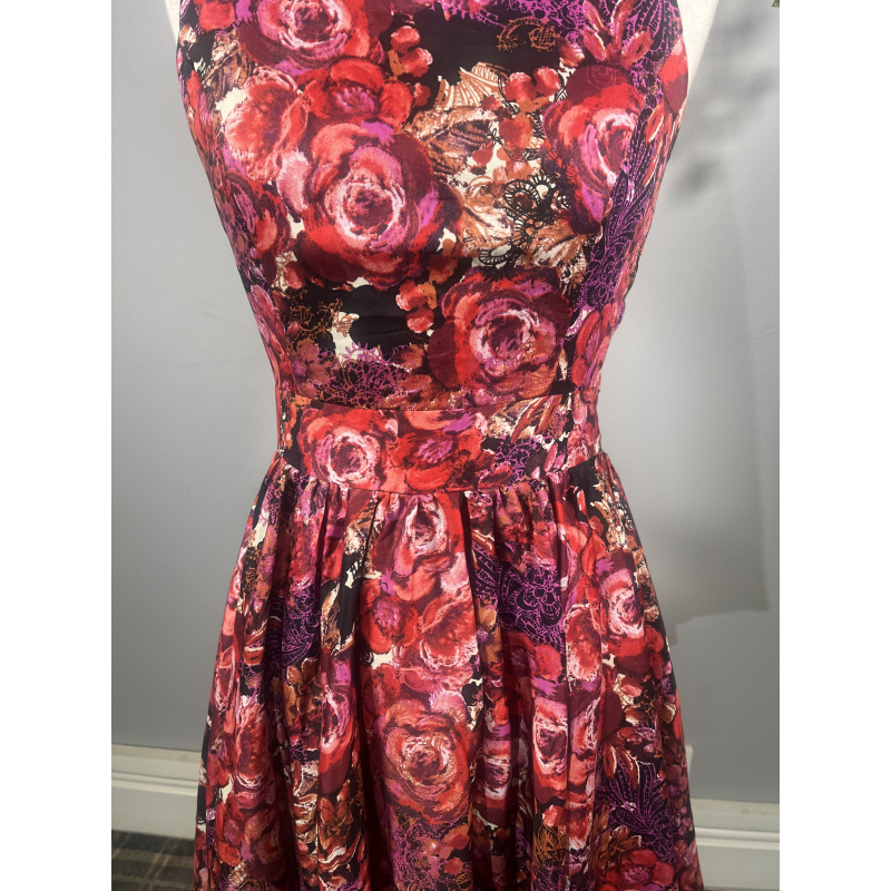 Tea Dress - Red Rose Galore (12), Lady V London