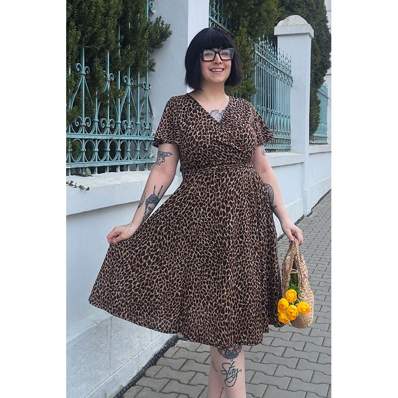Lyra Dress - Leopard Hearts