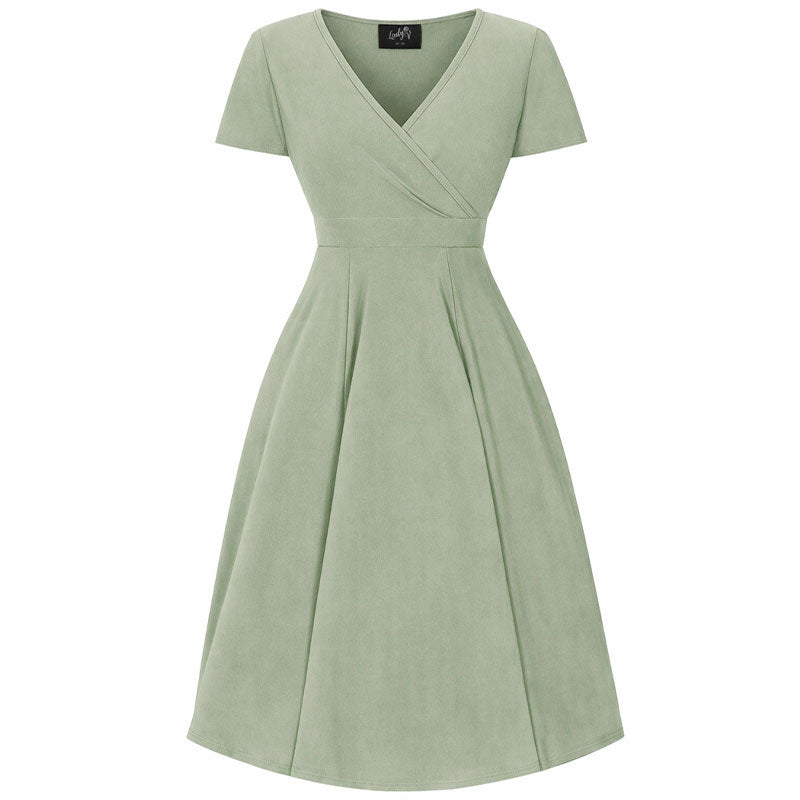 Short Sleeve Lyra Dress - Sage