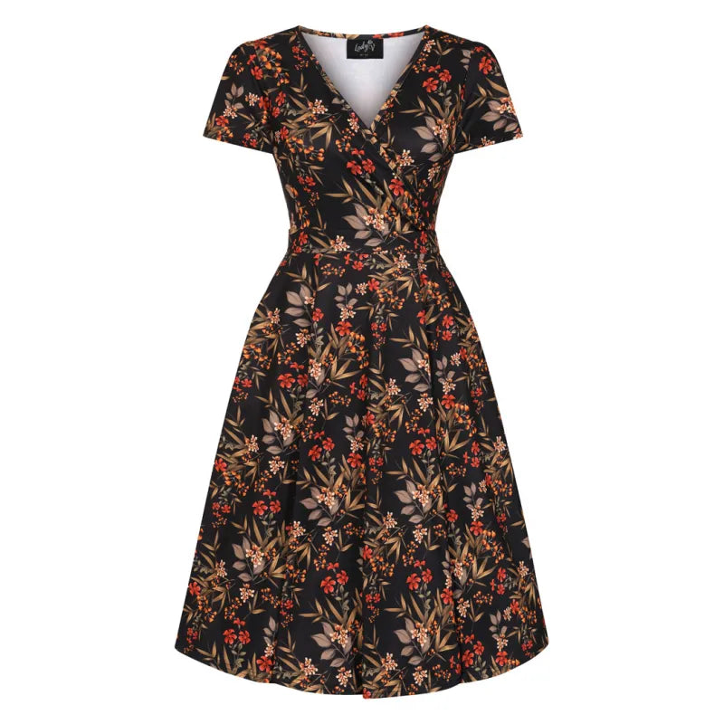 Lyra Dress - Autumn Leaves, Lady V London