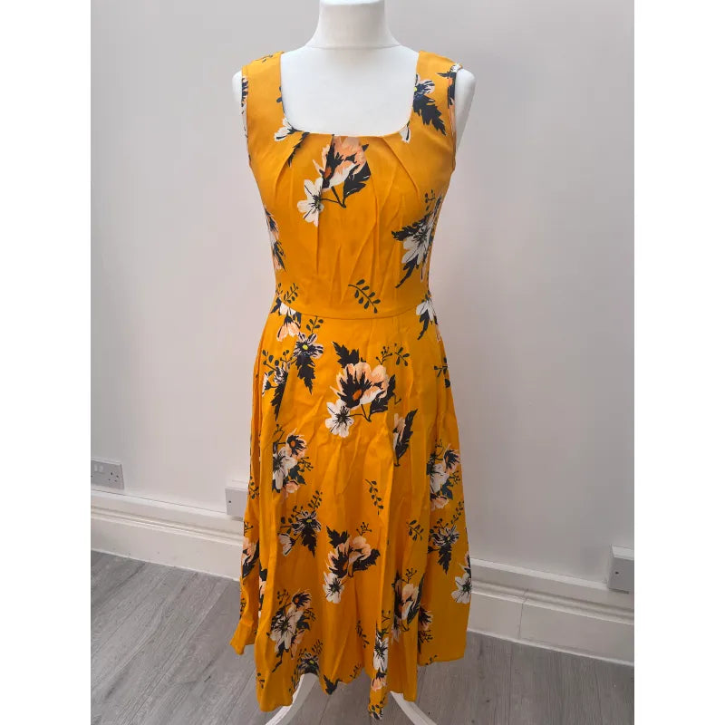 Lady V Dress - Summer Yellow Floral (08), Lady V London