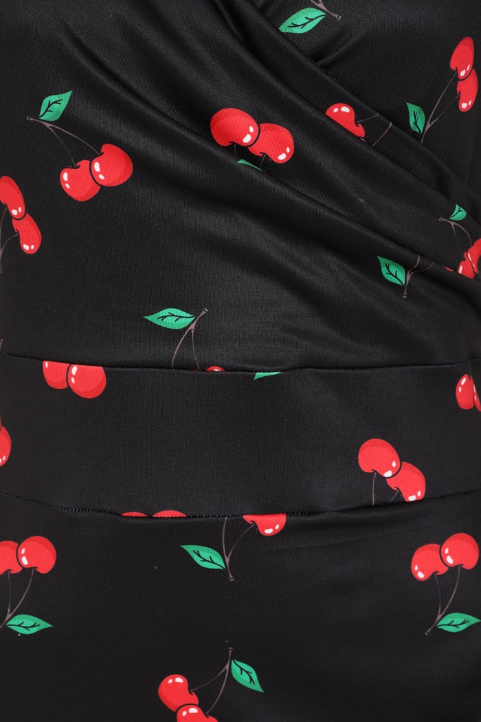 Elsie Dress - Rockabilly Cherry, Lady V London