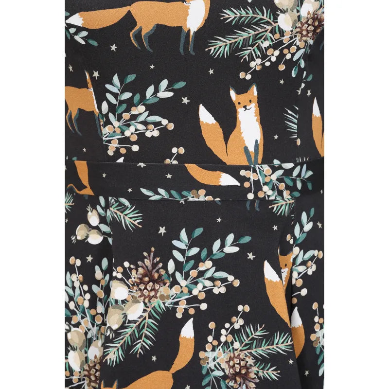 Hepburn Dress - Foxes, Lady V London