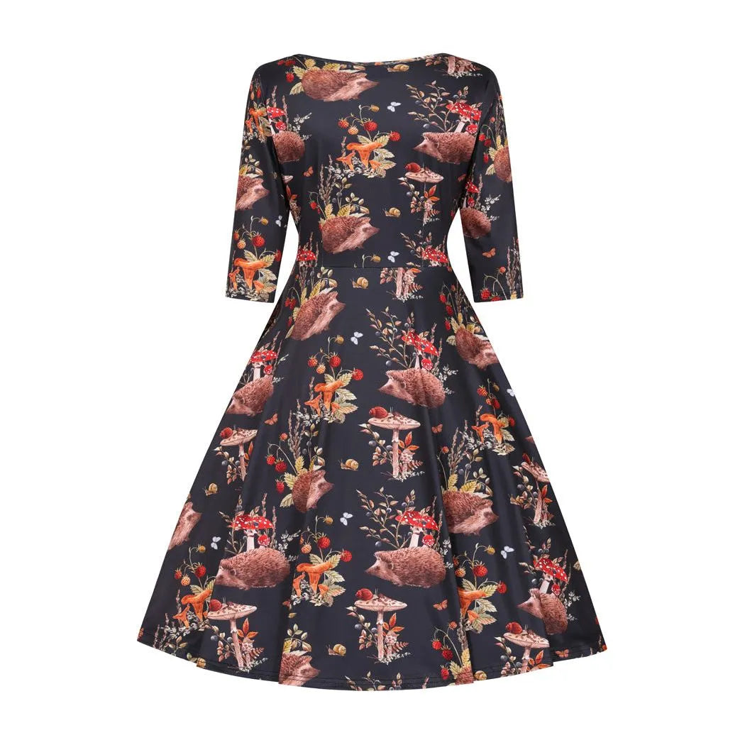 Betty Dress - Autumn Hedgehog, Lady V London