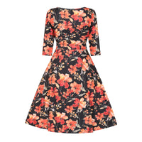 Thumbnail for Betty Dress - Orange Floral