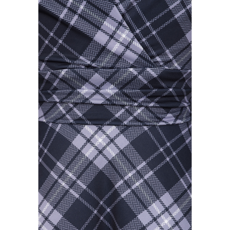 Arabella Dress - Soft Blue Tartan, Lady V London