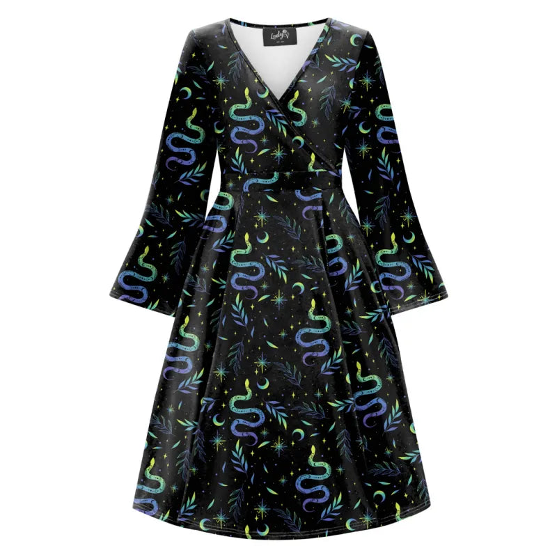 Zelda Dress - Blue Snake