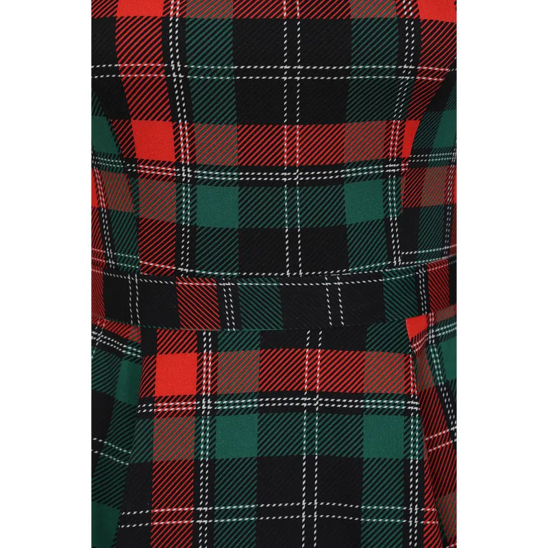 Hepburn Dress - Christmas Tartan, Lady V London