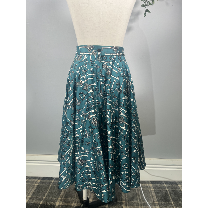 Full Circle Skirt - Keys (10), Lady V London