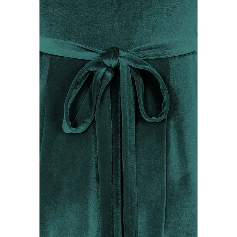 Lyra Maxi Dress - Emerald Green Velvet Lady V London Lyra Maxi Dress - Emerald Green Velvet Lady V London