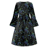 Thumbnail for Zelda Dress - Blue Snake