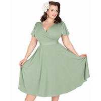 Thumbnail for Short Sleeve Lyra Dress - Sage