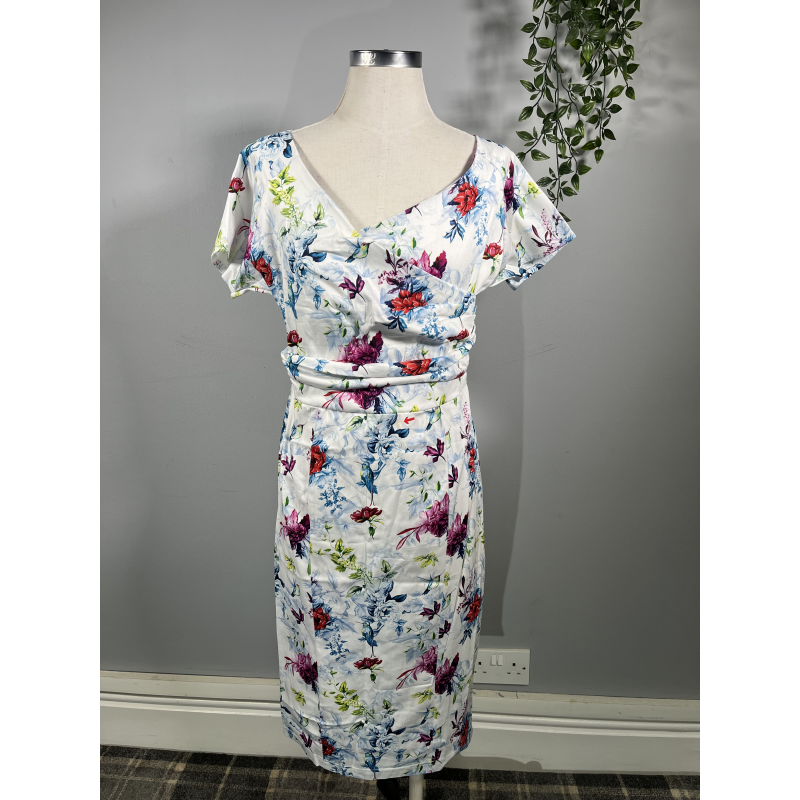 Lady V Dress - White Floral (12), Lady V London