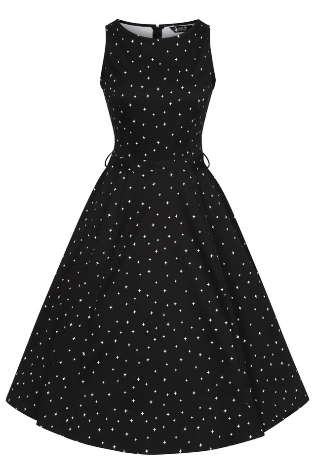 Hepburn Dress - Twinkle Stars, Lady V London