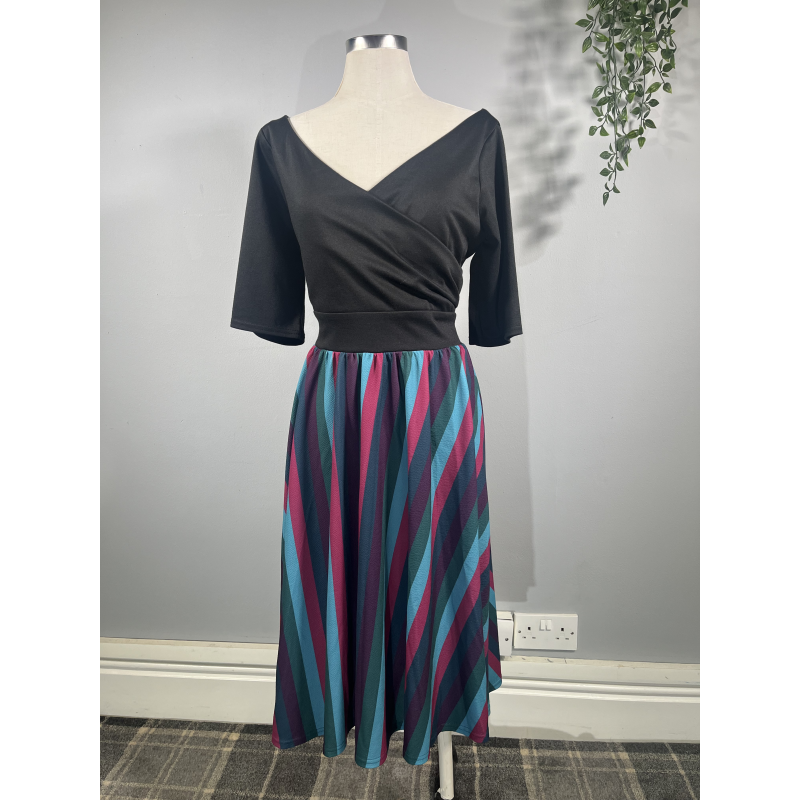 Lady V Dress - Stripes (16), Lady V London