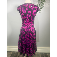 Thumbnail for Isabella Dress - Purple Flowers (10), Lady V London