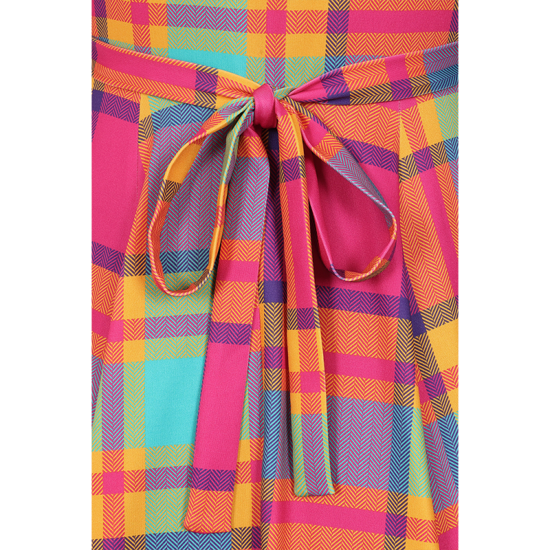 Lyra Dress - Bright Tartan