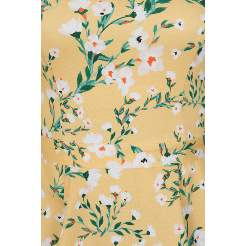 Hepburn Dress - Yellow Floral