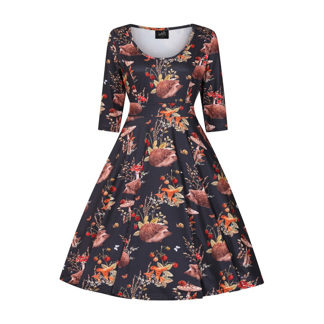 Betty Dress - Autumn Hedgehog, Lady V London