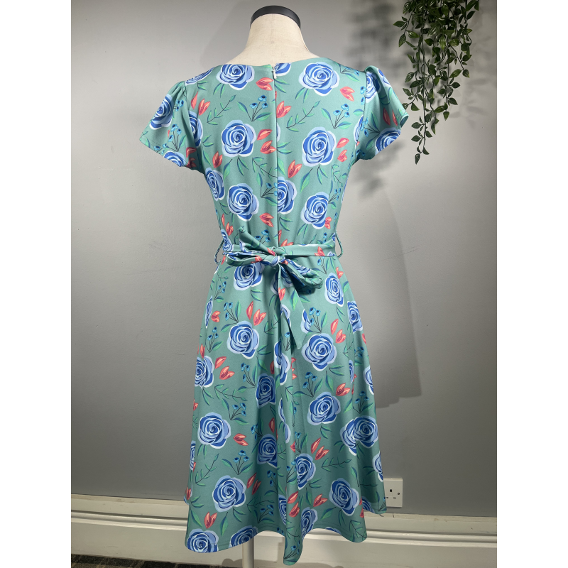 Day Dress - Teal Rose (08), Lady V London