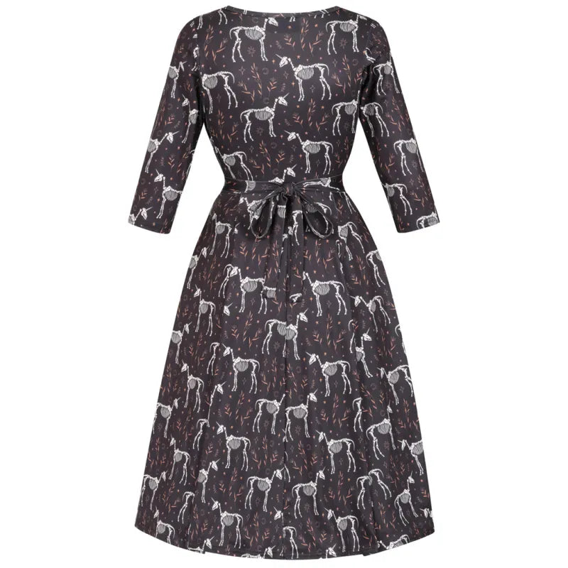 Lyra Dress - Unicorn Skeleton