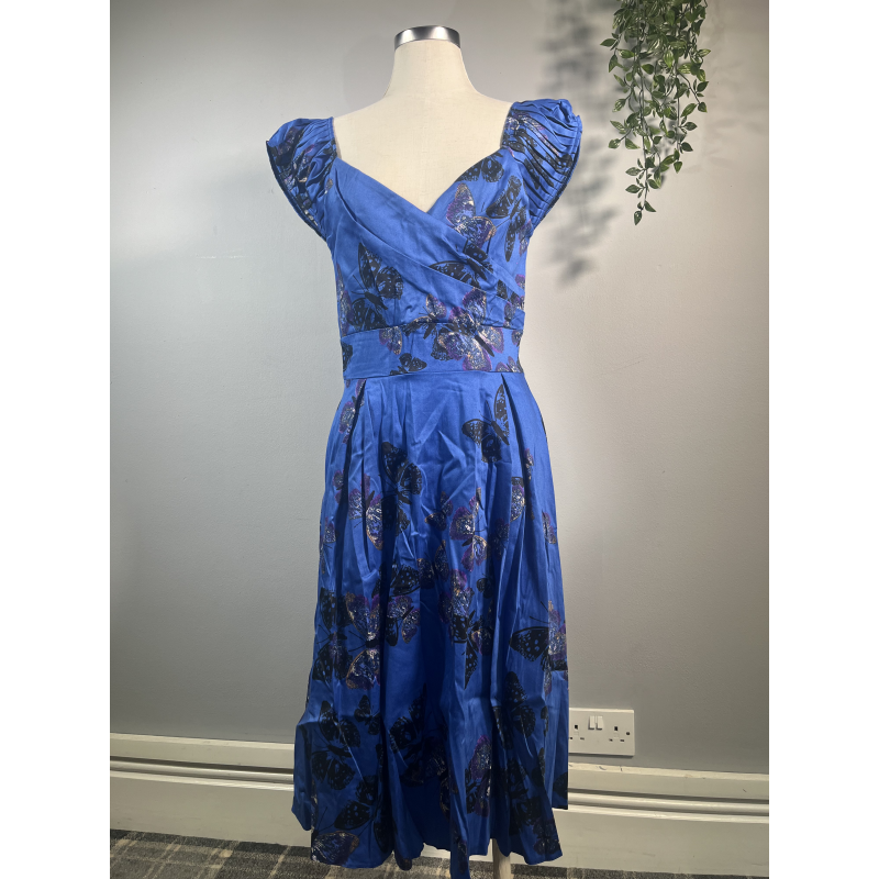 Lady V Dress - Blue Butterflies (12), Lady V London