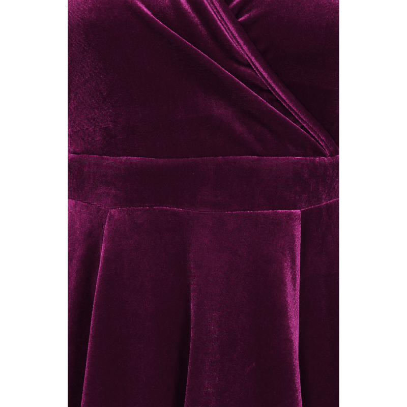 Zelda Dress - Plum Velvet, Lady V London