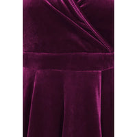 Thumbnail for Zelda Dress - Plum Velvet, Lady V London