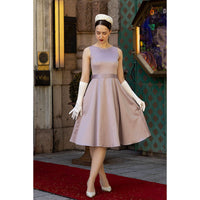 Thumbnail for Hepburn Dress - Rose Quartz Sateen