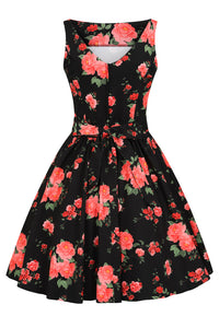 Thumbnail for Tea Dress - Red Floral, Lady V London