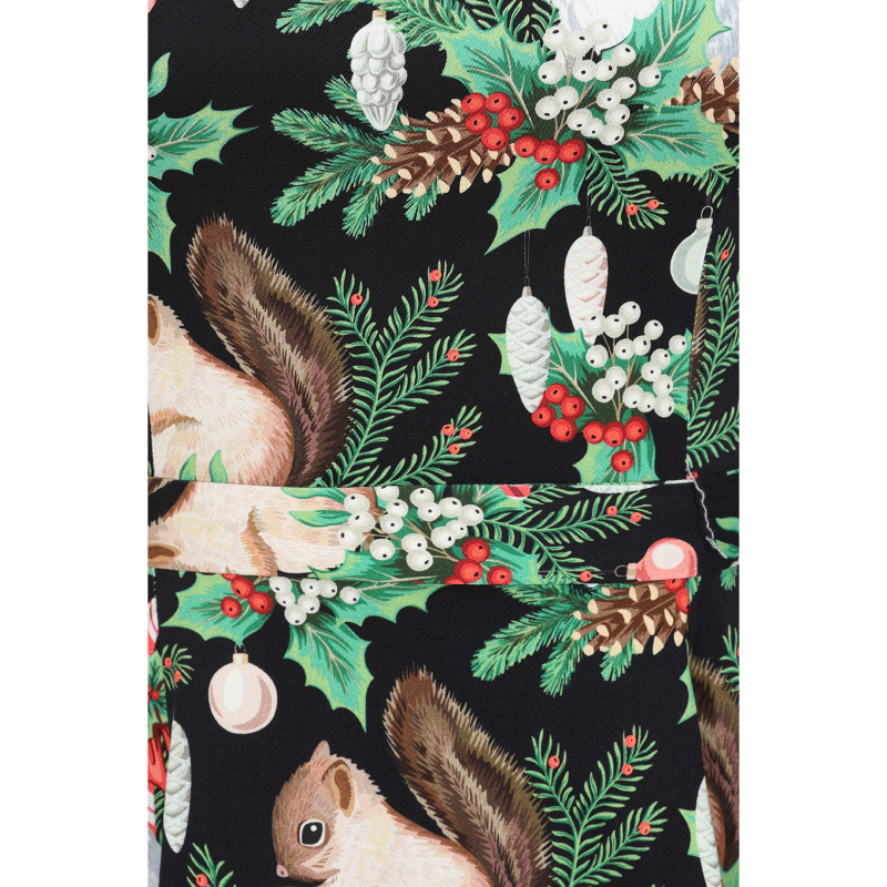 Hepburn Dress - Christmas Critters, Lady V London