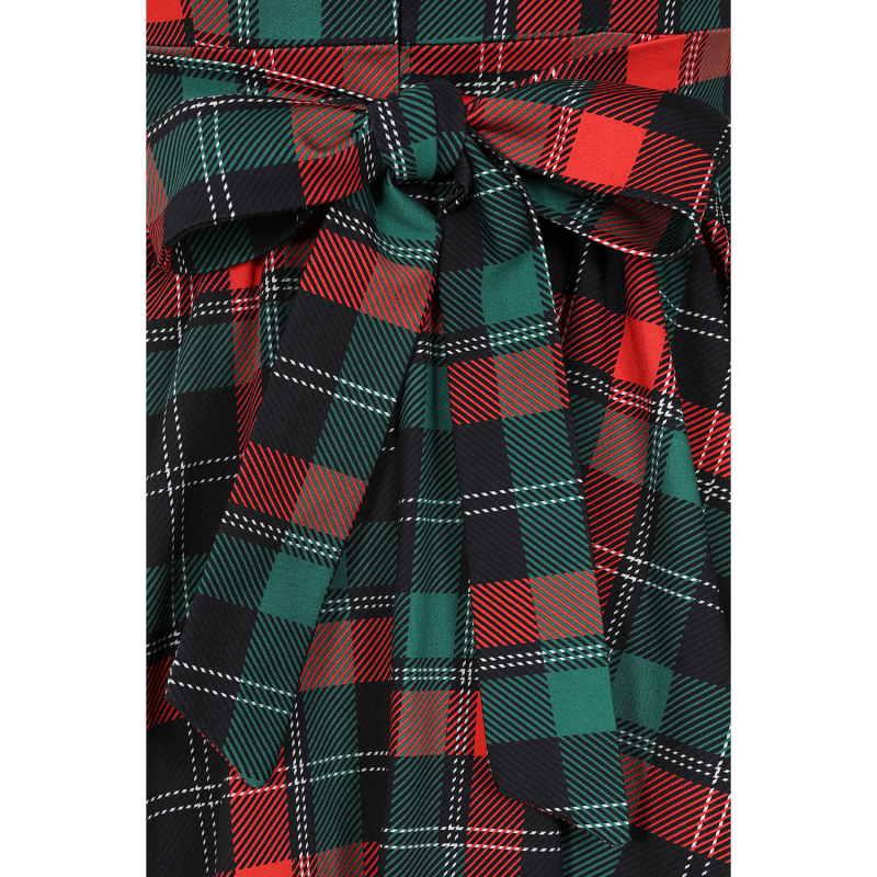 Swing Dress - Christmas Tartan, Lady V London