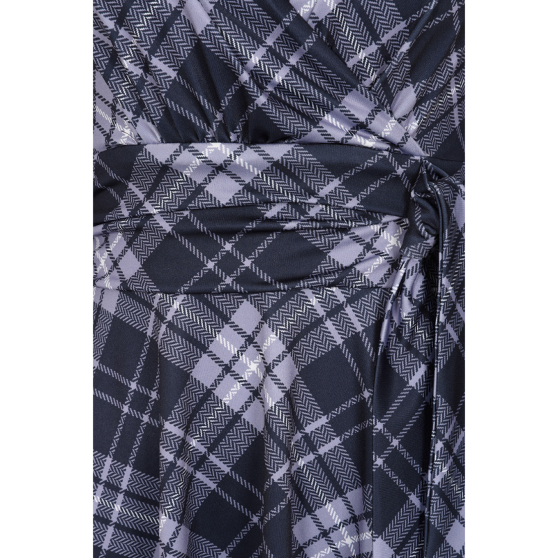 Arabella Dress - Soft Blue Tartan, Lady V London